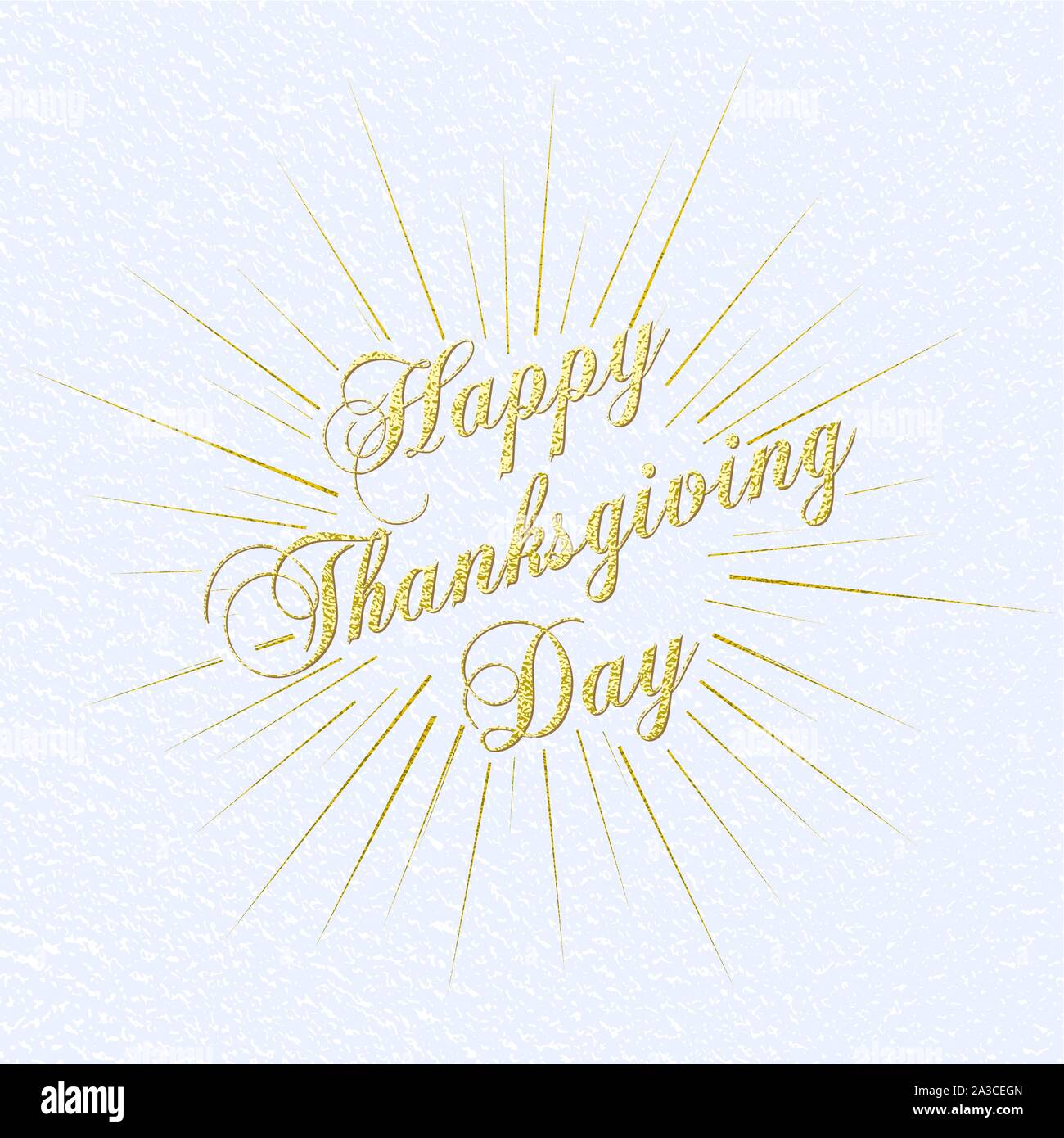 Happy Thanksgiving gold glitzernde Schrift Design. Vector Illustration. Element für Grußkarten, Poster, Einladung. Stock Vektor