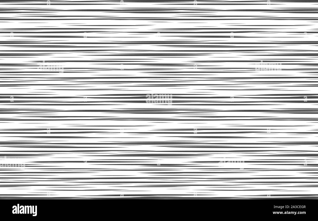 Horizontale Geschwindigkeit Linienmuster. Nahtlose Hintergrund. Schwarz Vektor Elemente auf weißem Hintergrund Stock Vektor