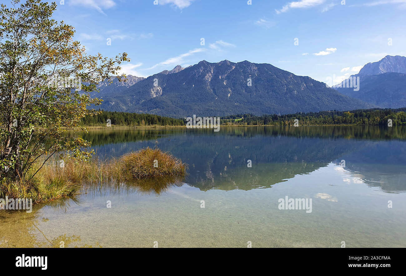 Schönen Tag am Ufer des Barmsee in Deutschland Stockfoto