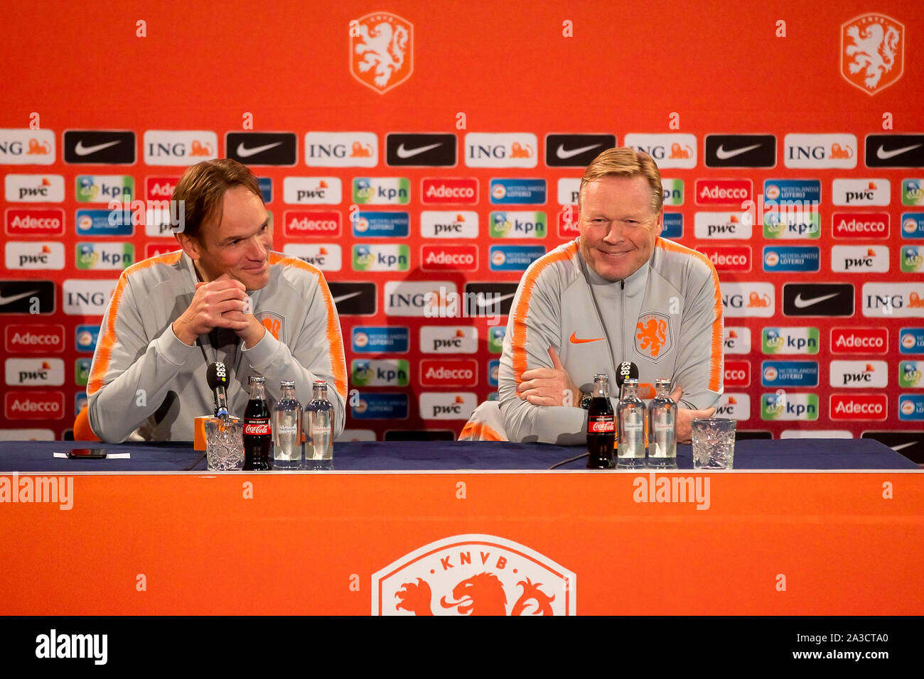 Zeist, Niederlande. 07 Okt, 2019. ZEIST, Pressegespräch Ronald Koeman, Trainer der niederländischen Nationalmannschaft 07-10-2019, KNVB Campus, Kredit: Pro Schüsse/Alamy leben Nachrichten Stockfoto