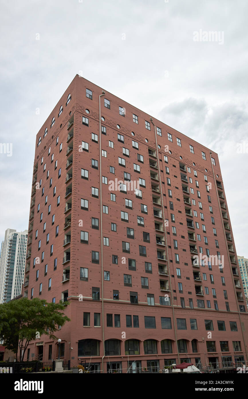 Fulton House früheren Kühlhaus jetzt in wohnkondominien Chicago Illinois Vereinigte Staaten von Amerika konvertiert Stockfoto