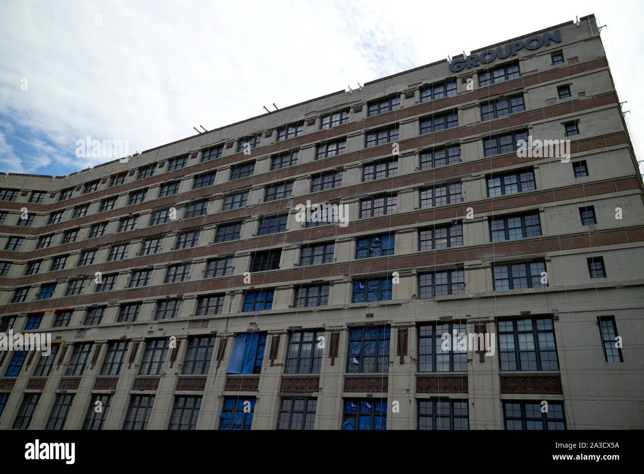 Laufende Sanierung der Montgomery Ward Unternehmen komplexe Versandhandel house home Chicago Illinois Vereinigte Staaten von Amerika Groupon Stockfoto