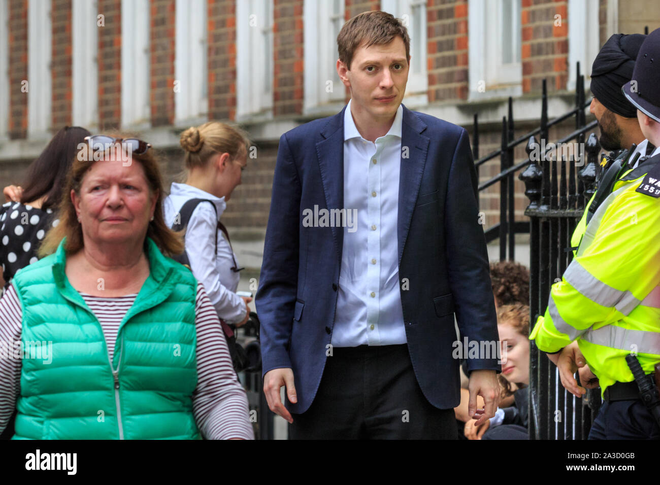 Thomas Borwick IT und Wahldatenspezialist, Director von Kanto Systems, in Verbindung mit Cambridge Analytica, am Hauptsitz in der Great College Street, London Stockfoto