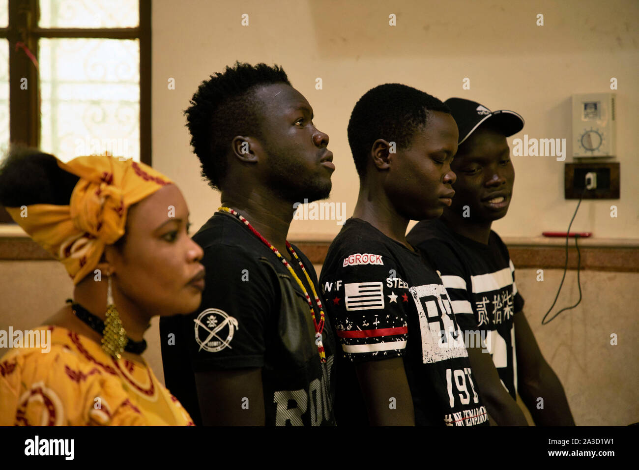 Ägypten Kairo Christen in der Anglikanischen Kirche Flüchtlinge aus dem Sudan 25-6-2017 Foto Jaco Klamer Stockfoto