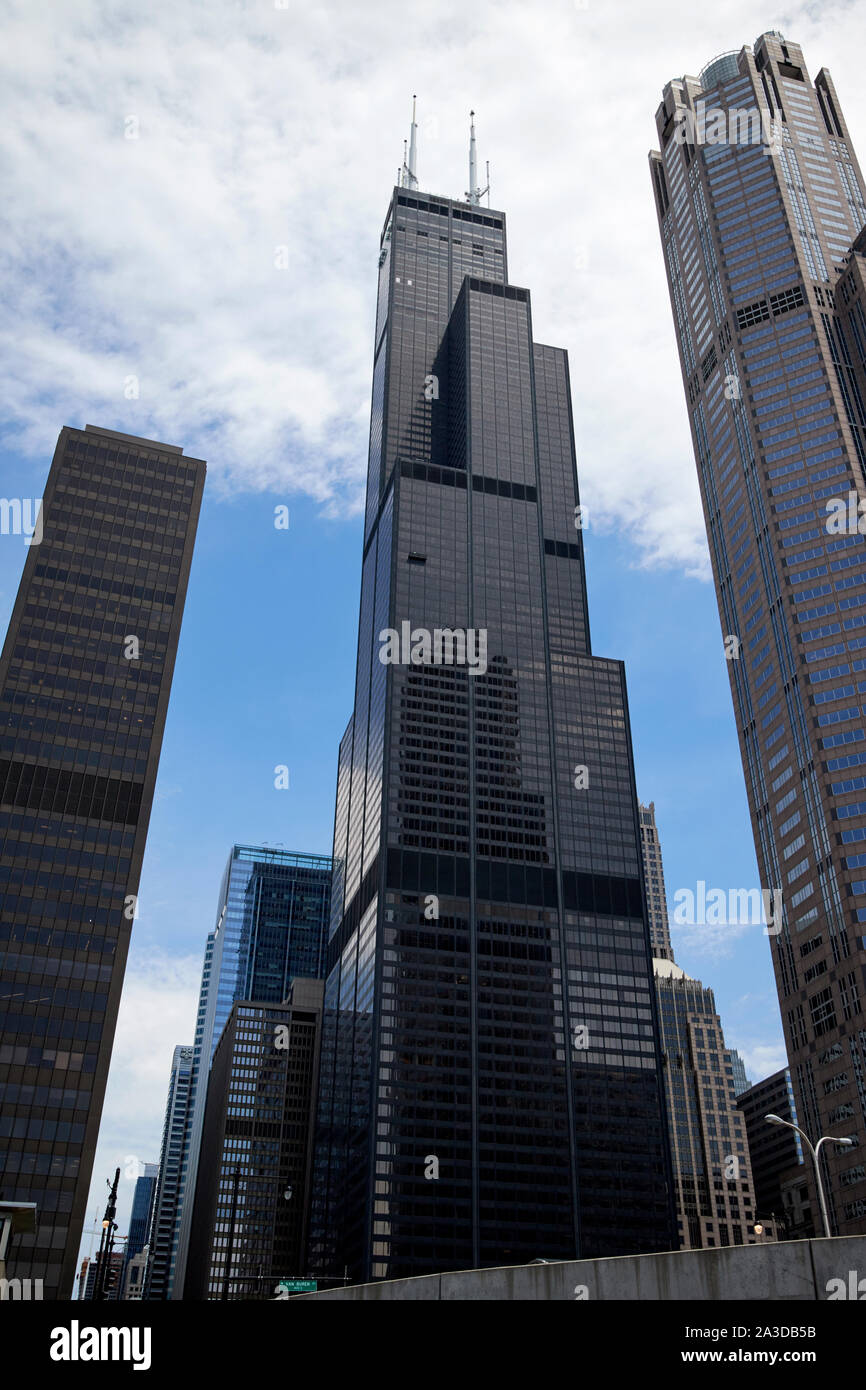 Willis Tower in Chicago Illinois Vereinigte Staaten von Amerika Stockfoto