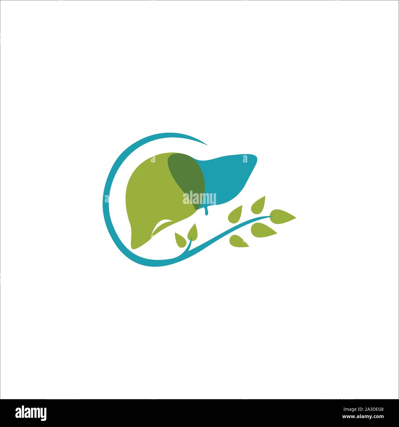 Vektor Leber Symbol Flachbild-Logo, menschliche Gesundheit Krankheit Design, Leber Anatomie medizinische Gesundheit. Stock Vektor