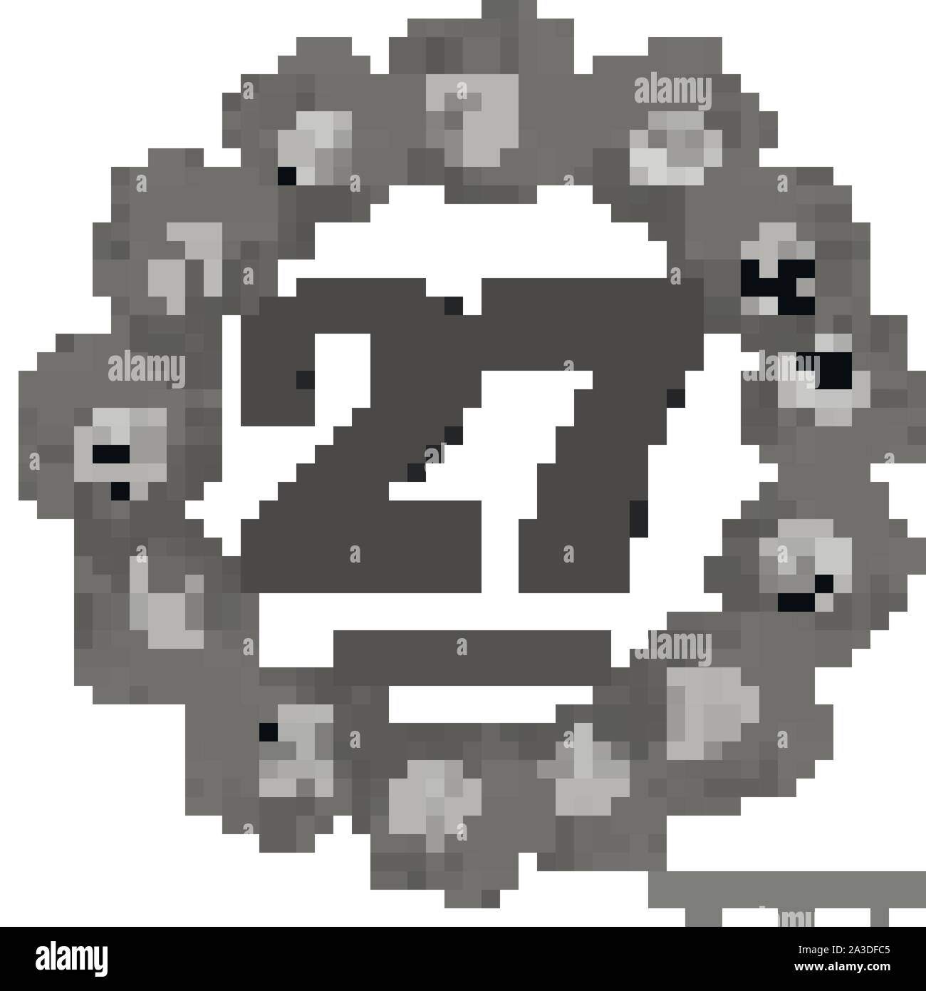 Oktober 27 Symbol. Für wichtige Tag planen. Banner für Feiertage und besondere Tage. Vector Illustration in den Farben Schwarz und Weiß. Stock Vektor