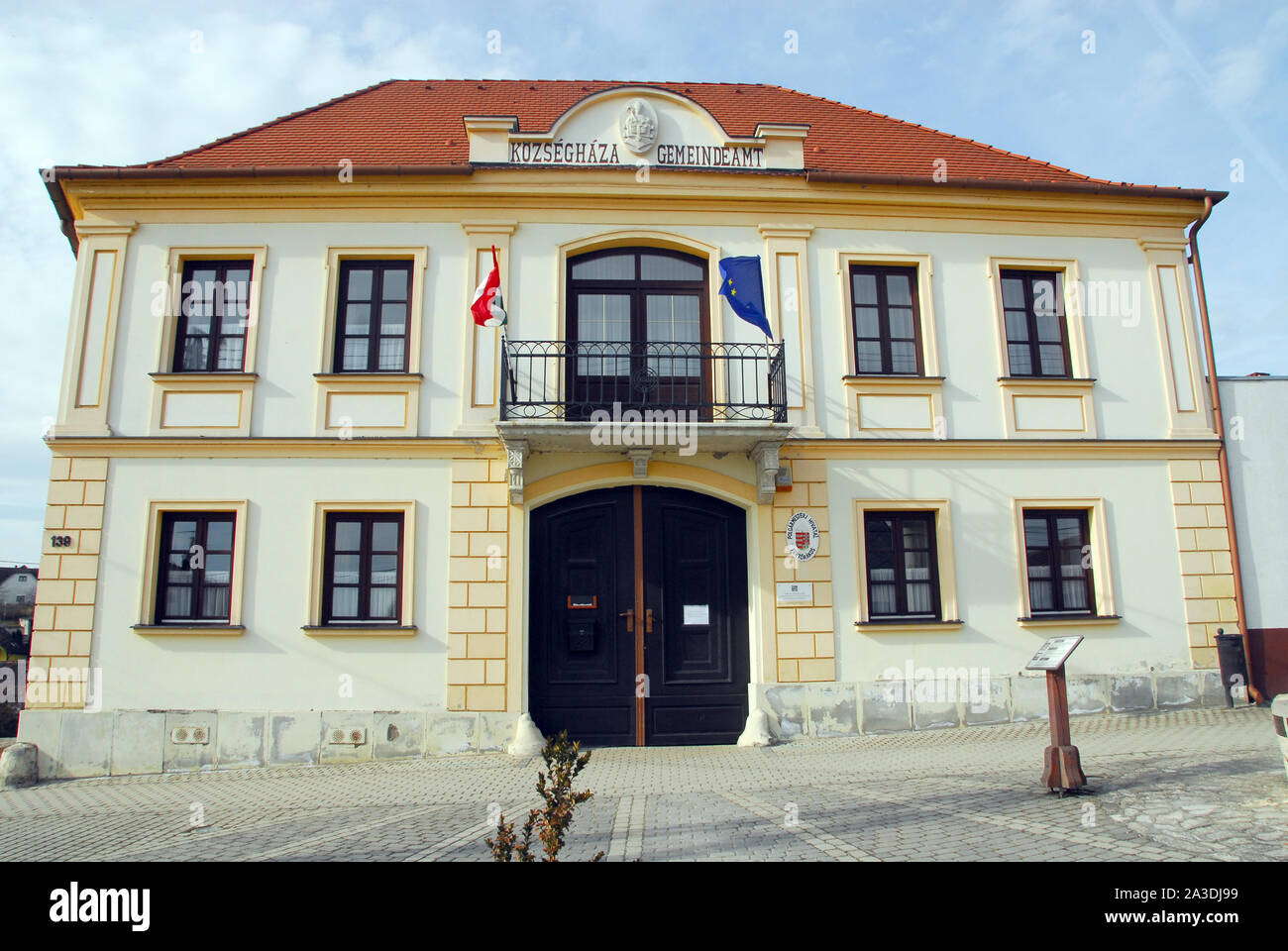 Dorfhalle, Fertőrákos, Kreis Győr-Moson-Sopron, Ungarn, Magyarország, Europa Stockfoto