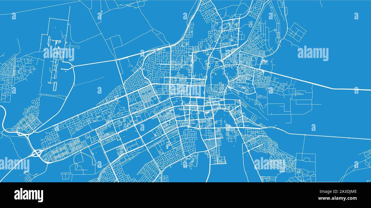 Urban vektor Stadtplan von Al Ain, Vereinigte Arabische Emirate Stock Vektor