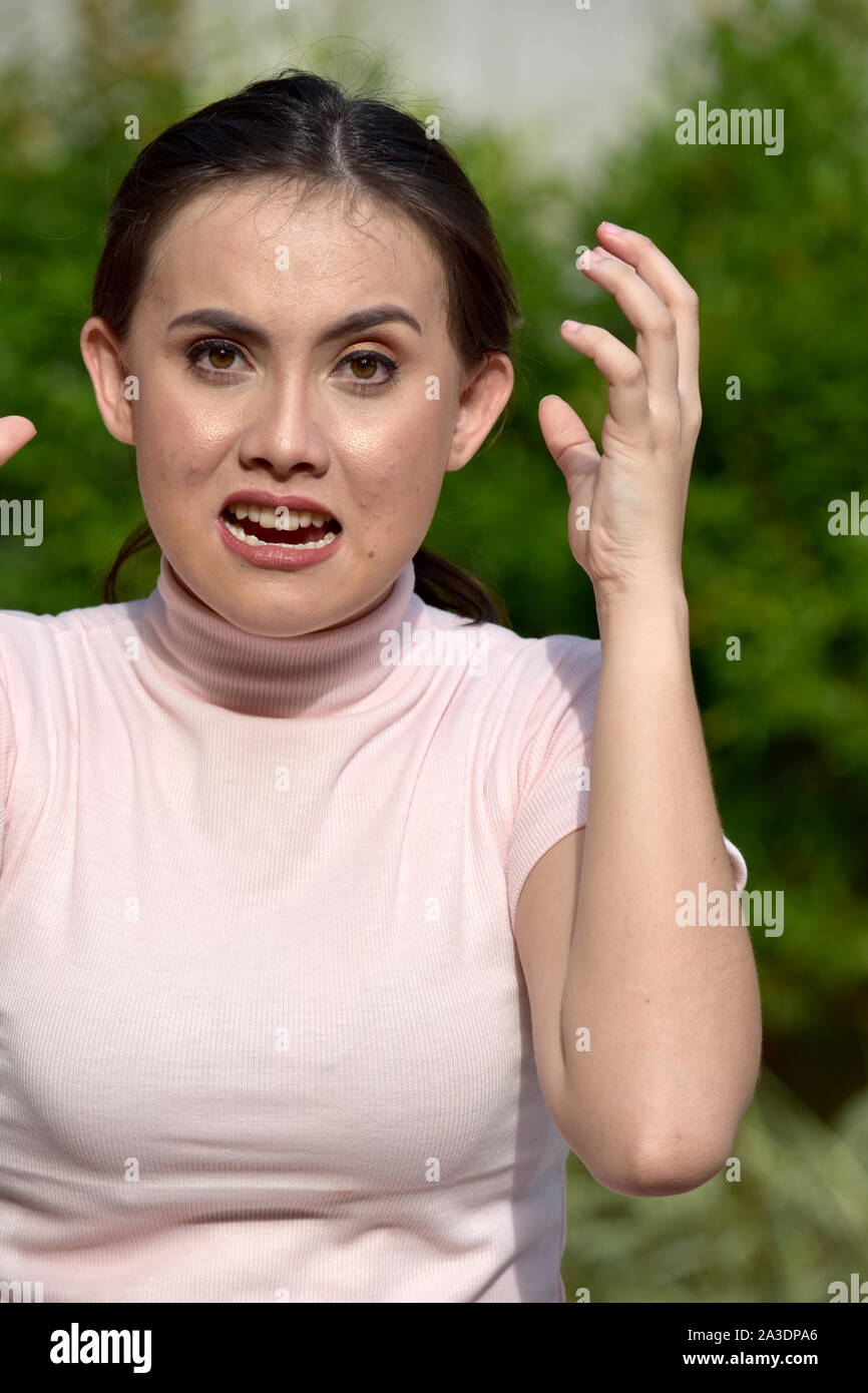 Eine betonte Schöne weibliche Stockfoto