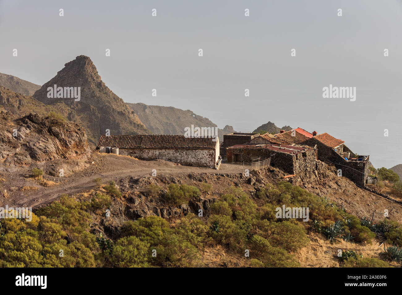 Berühmte Dorf Masca in ländlichen Ort in großer Höhe auf dem Berg in Teneriffa, Spanien Stockfoto