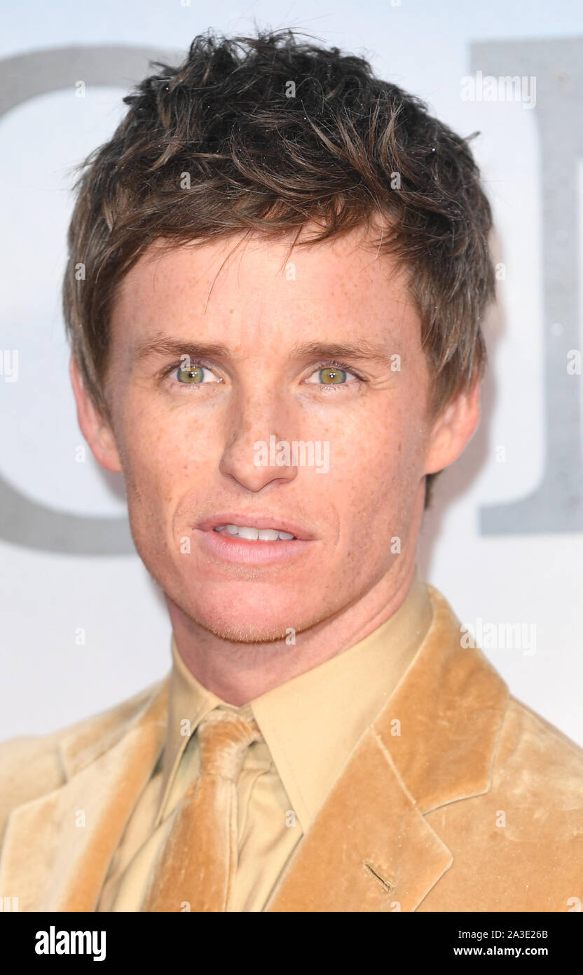 London, Großbritannien. 07 Okt, 2019. Der britische Schauspieler Eddie Redmayne besucht die Premiere Der luftschiffer am 63. BFI London Film Festival am 7. Oktober 2019. Foto von Rune Hellestad/UPI Quelle: UPI/Alamy leben Nachrichten Stockfoto