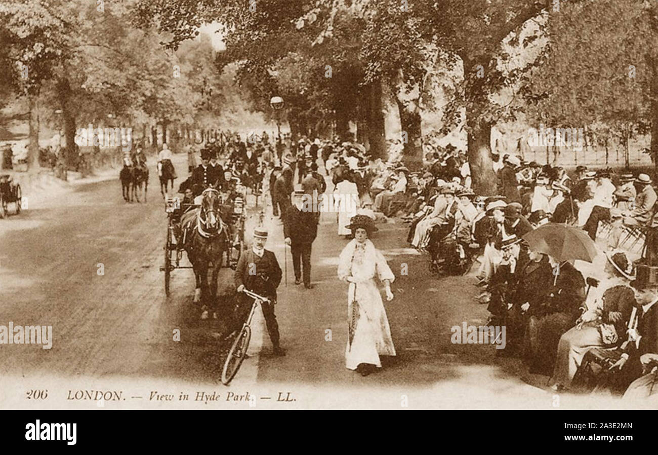 LONDON HYDE PARK MASSEN über 1890 Stockfoto