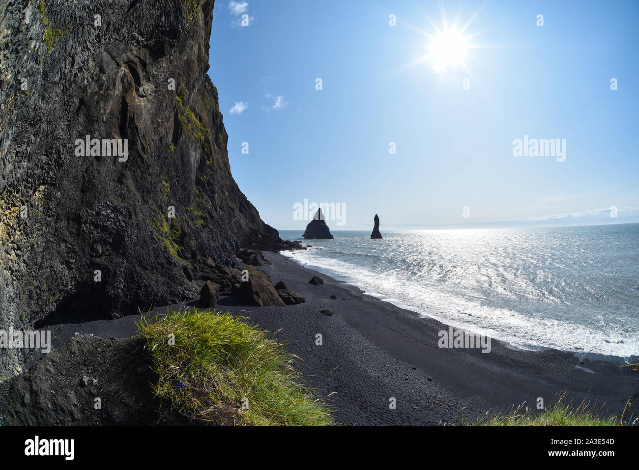Schwarzer Strand, Strand Reynisfjara, Island Stockfoto