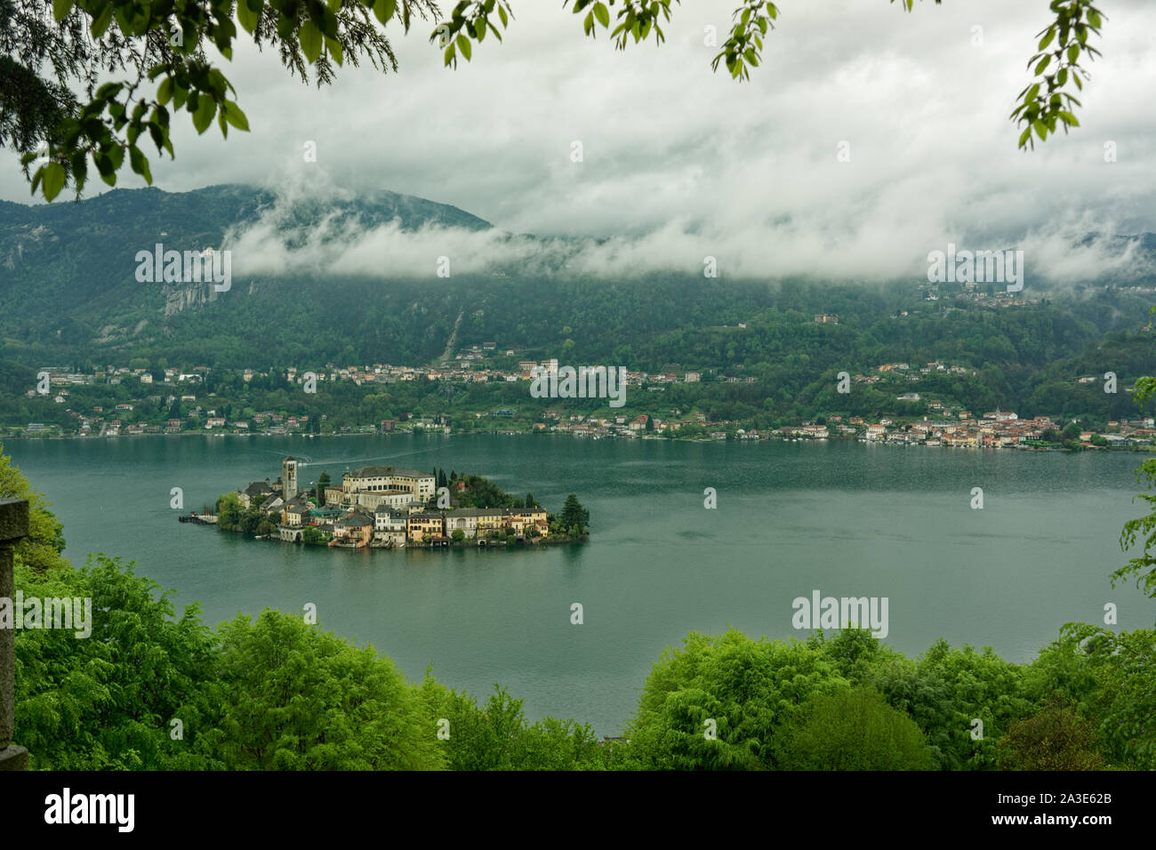 Isola San Giulio, Lago d'Orta, Piemont, Italien Stockfoto