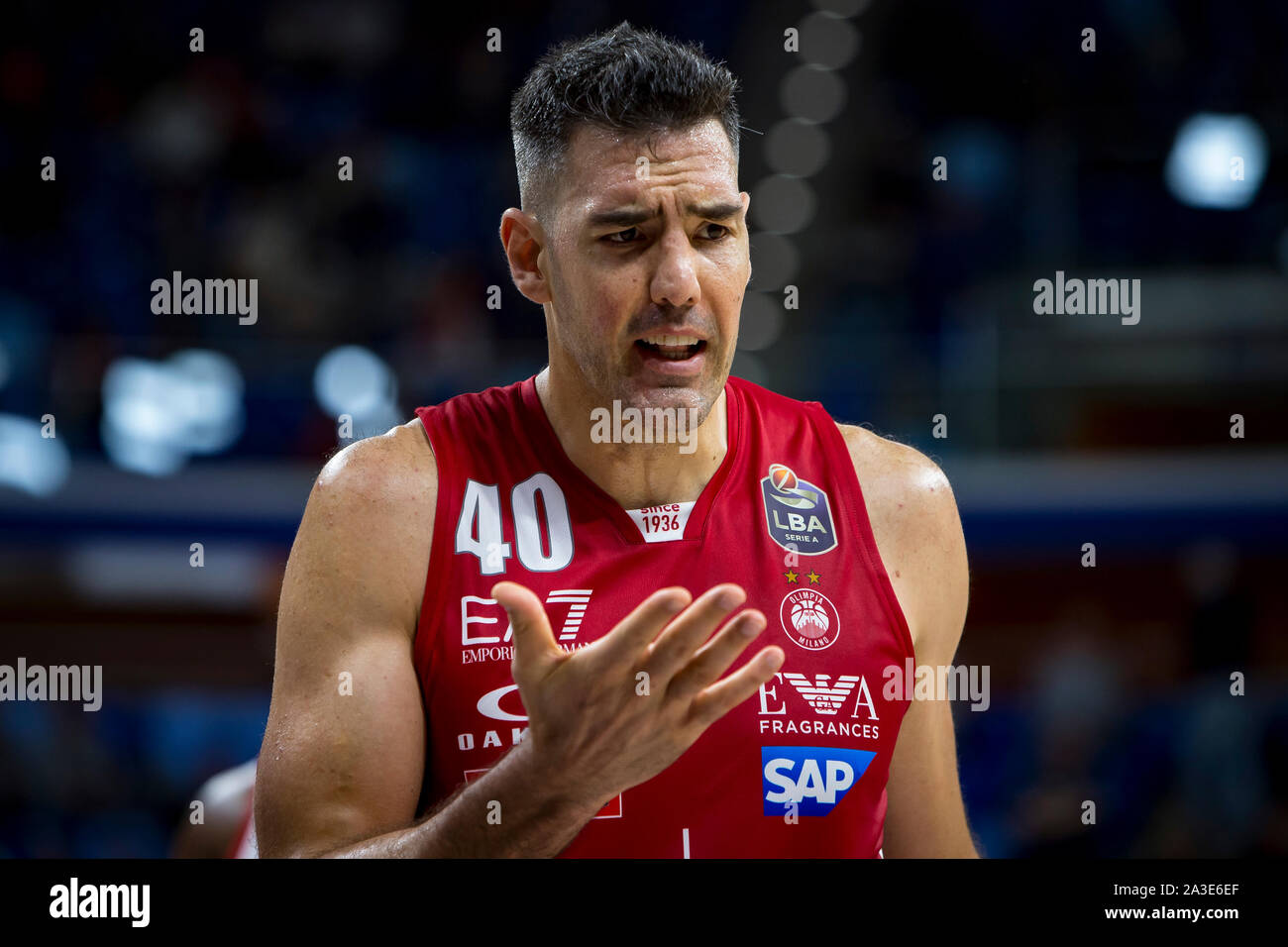 Luis Scola (AX Armani Exchange Olimpia Milano) während Legabasket Serie A Basketball match AX Armani Exchange Olimpia Milano vs Pallacanestro Triest i Stockfoto