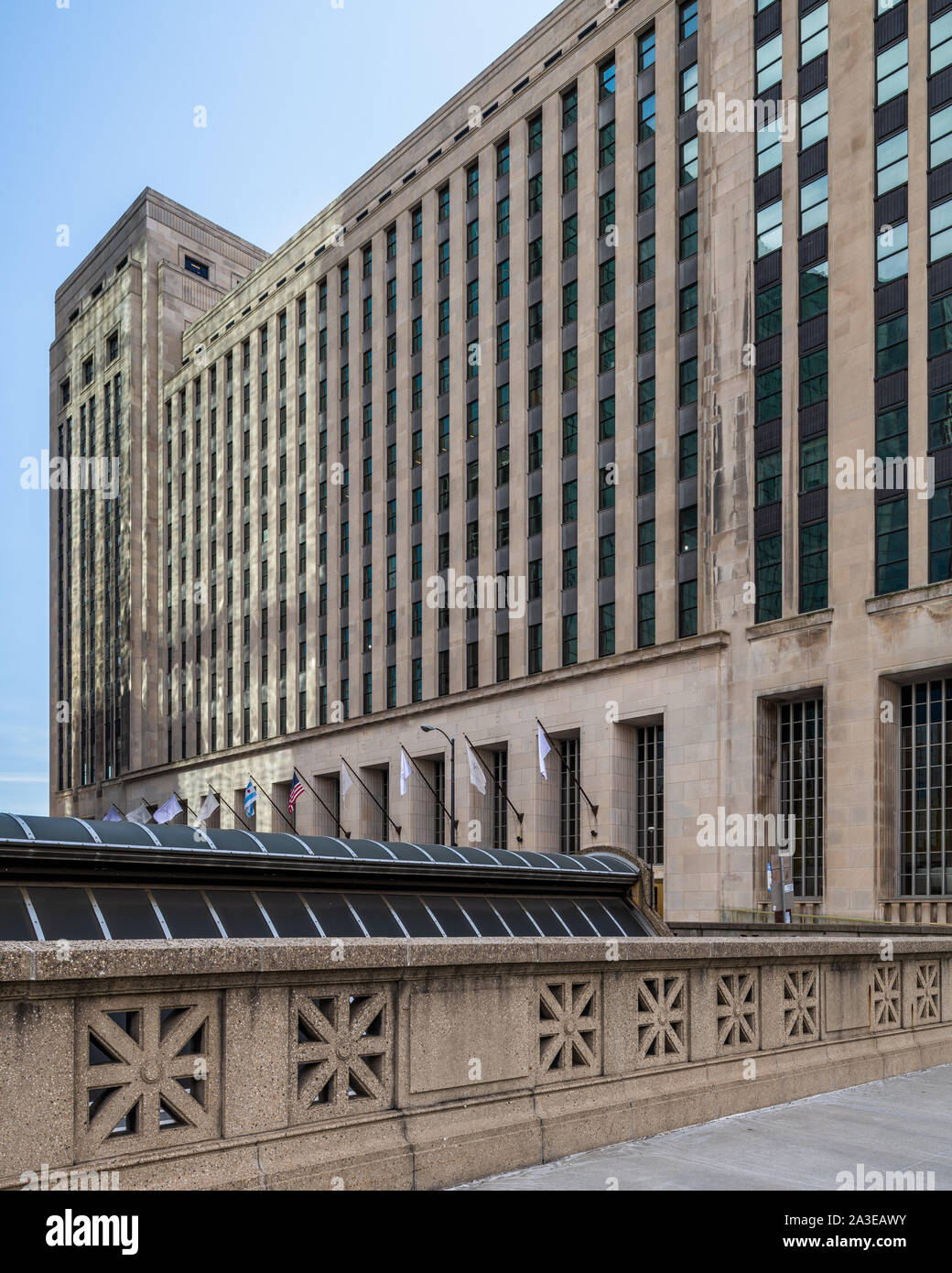 Alten Chicago Main Post Office Gebäude Stockfoto