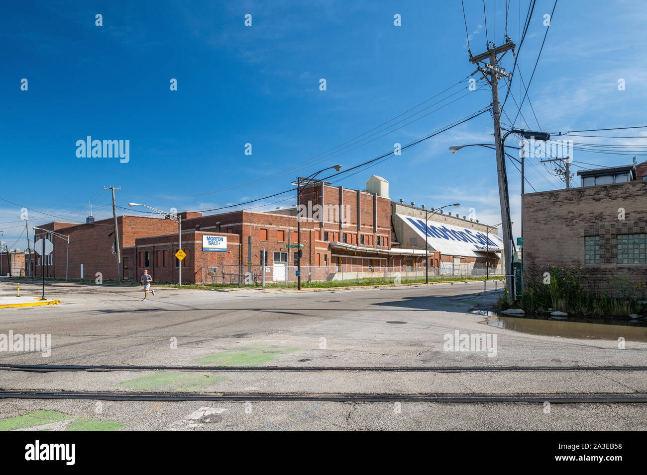 Morton Salt Factory in Elston Avenue im Lincoln Park Nachbarschaft Stockfoto