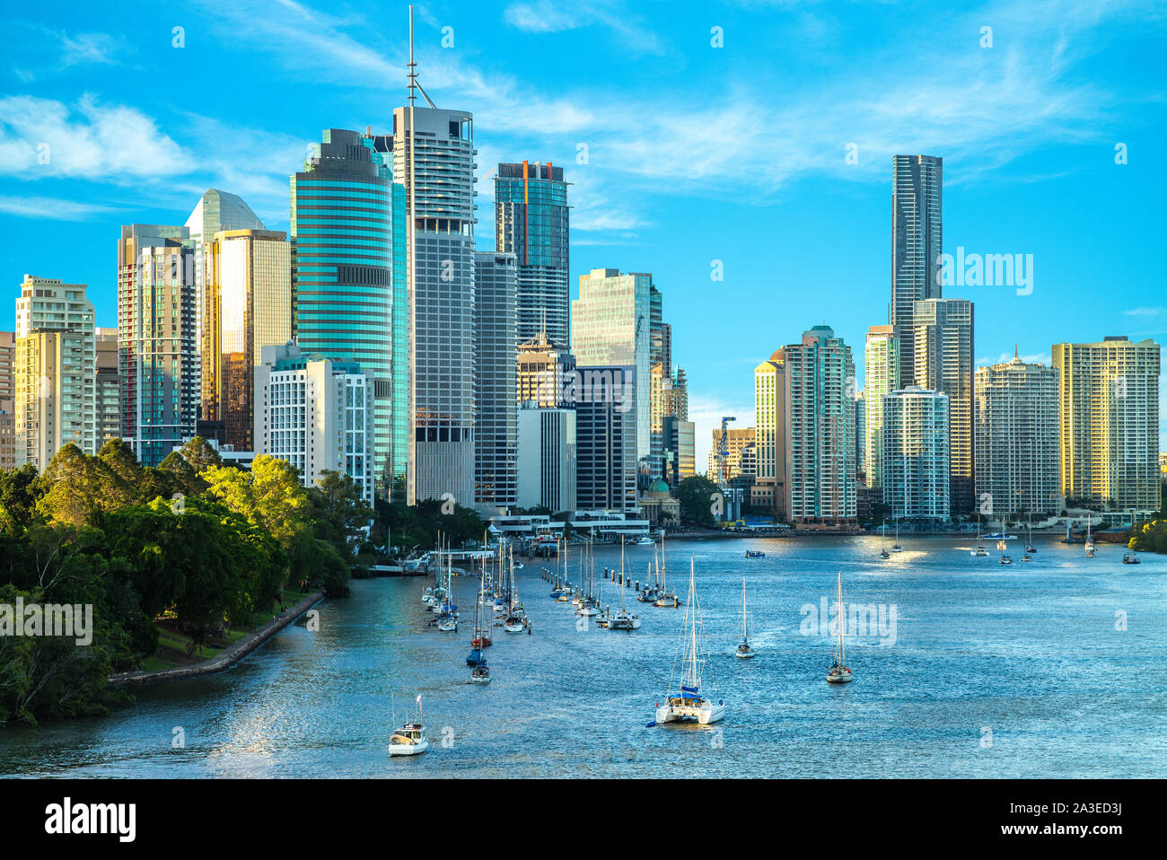 Skyline von Brisbane, der Hauptstadt von Queensland, Australien Stockfoto