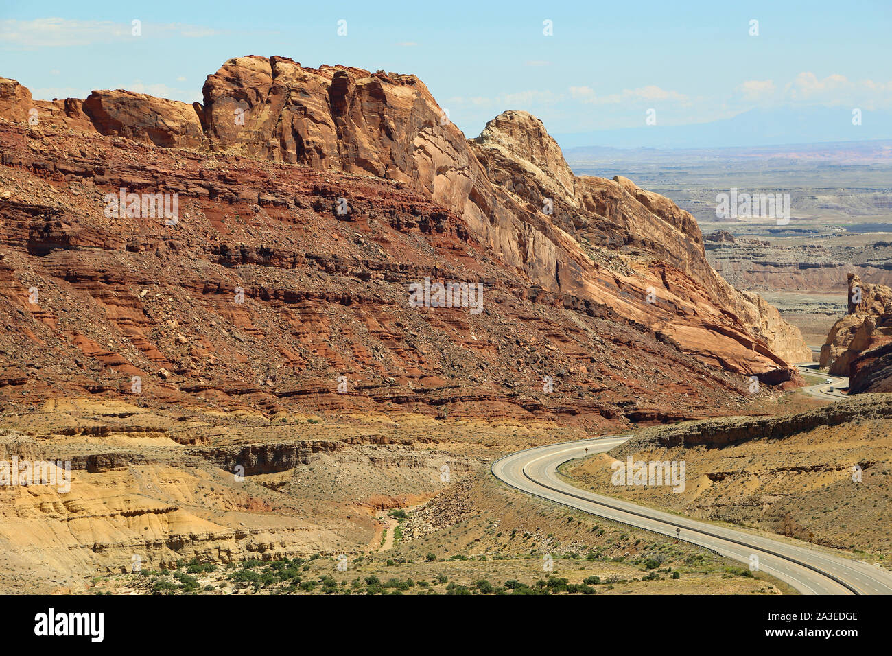Rote Wand von Spotted Wolf Canyon, Utah Stockfoto