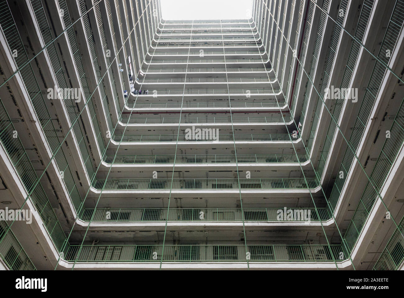 Oi Mann Wohnsiedlung Hong Kong Stockfoto