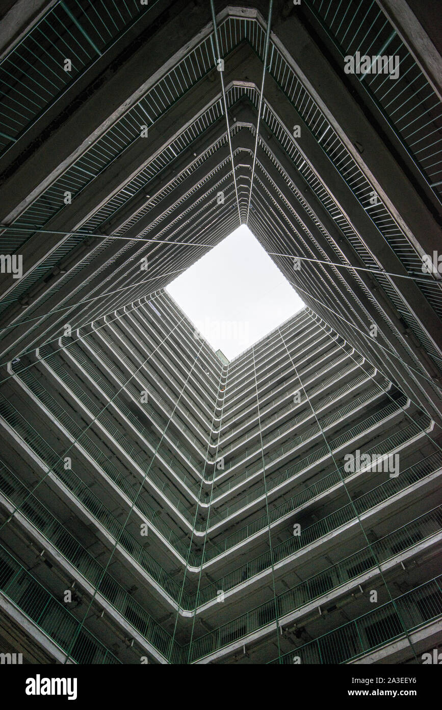 Oi Mann Wohnsiedlung Hong Kong Stockfoto