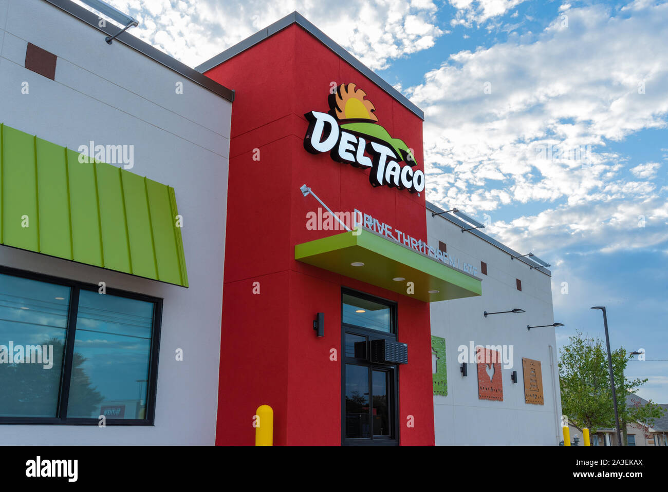 Neue Del Taco mexikanischer Fast-Food-Restaurant in Loganville, Georgia. (USA) Stockfoto