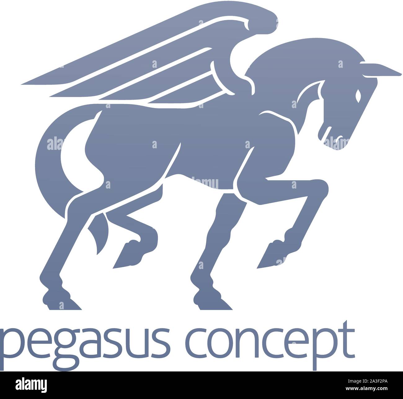 Pegasus geflügeltes Pferd Konzept Stock Vektor