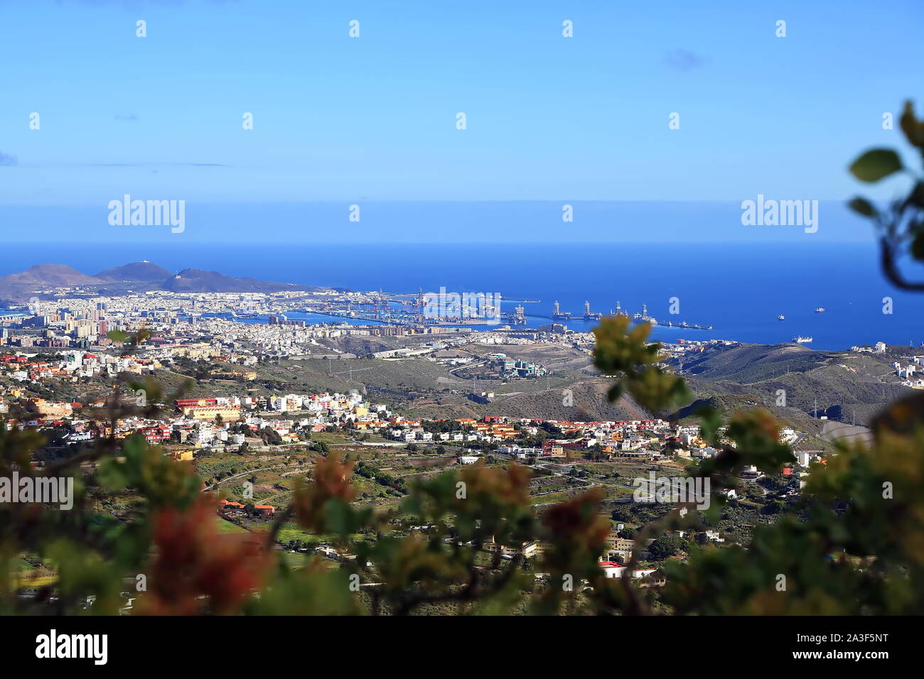 Bandama Krater ist ein erloschener Vulkan auf Gran Canaria Stockfoto