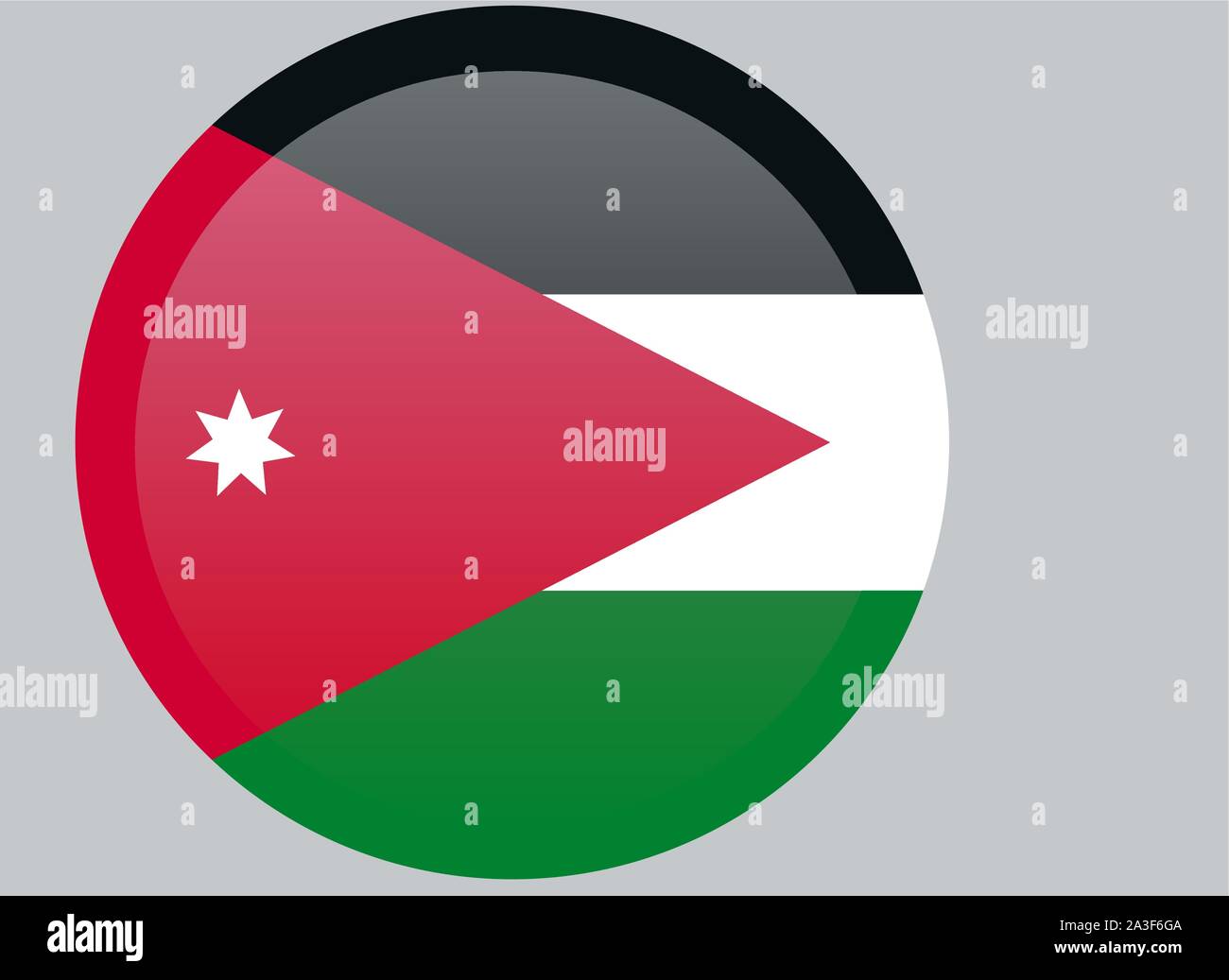 Jordanien Flagge, Farben und Proportionen richtig. Nationale Jordanien Flagge. Stock Vektor