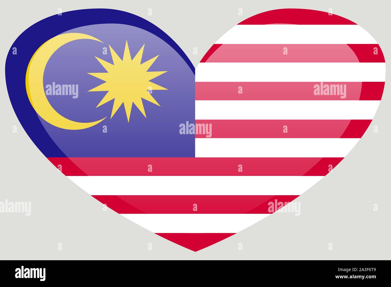 Ursprüngliche und einfache Malaysia Flagge isoliert in den offiziellen Farben und Anteil CorrectlyThe Malaysia ist Mitglied der ASEAN-Wirtschaftsgemeinschaft Stock Vektor