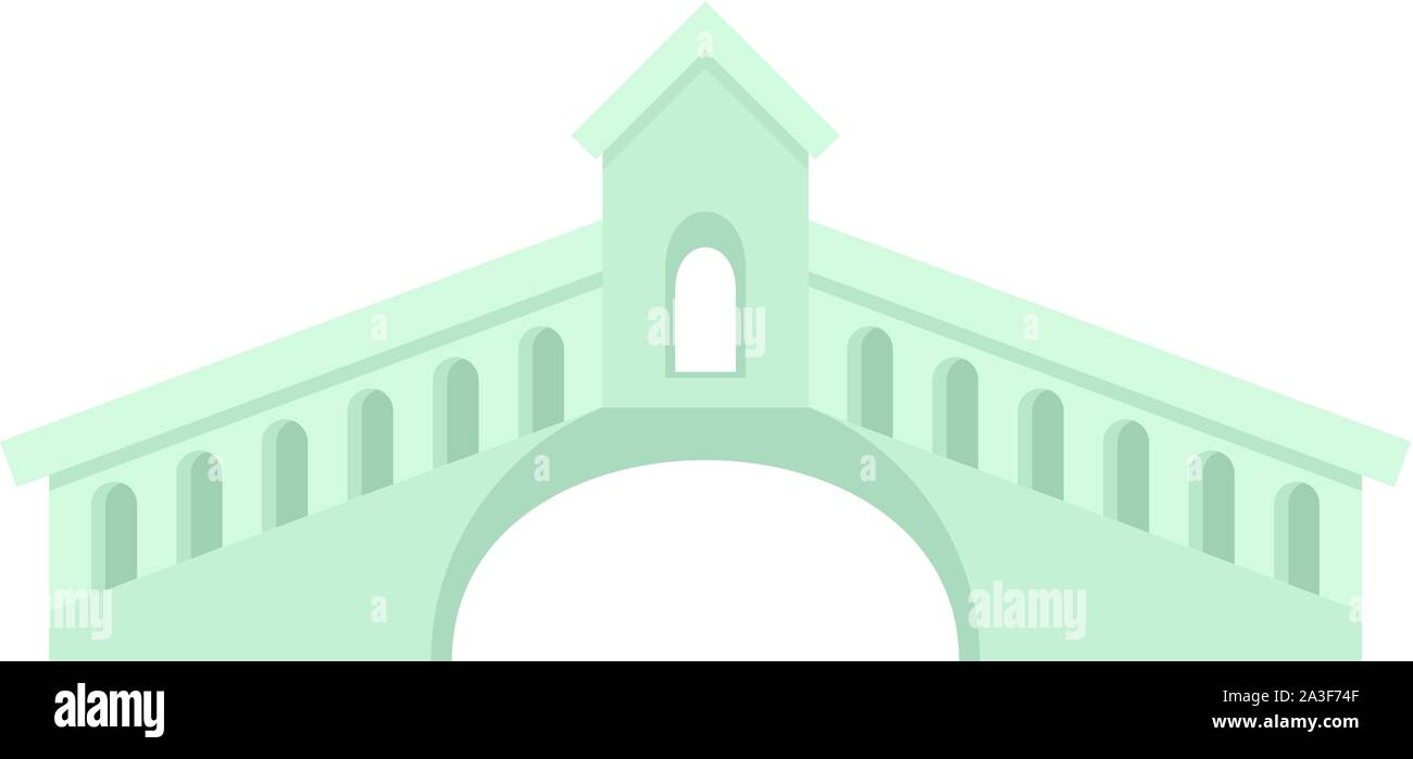 Architektur Brücke Symbol. Flache Abbildung: architektur brücke Vektor Symbol für Web Design Stock Vektor