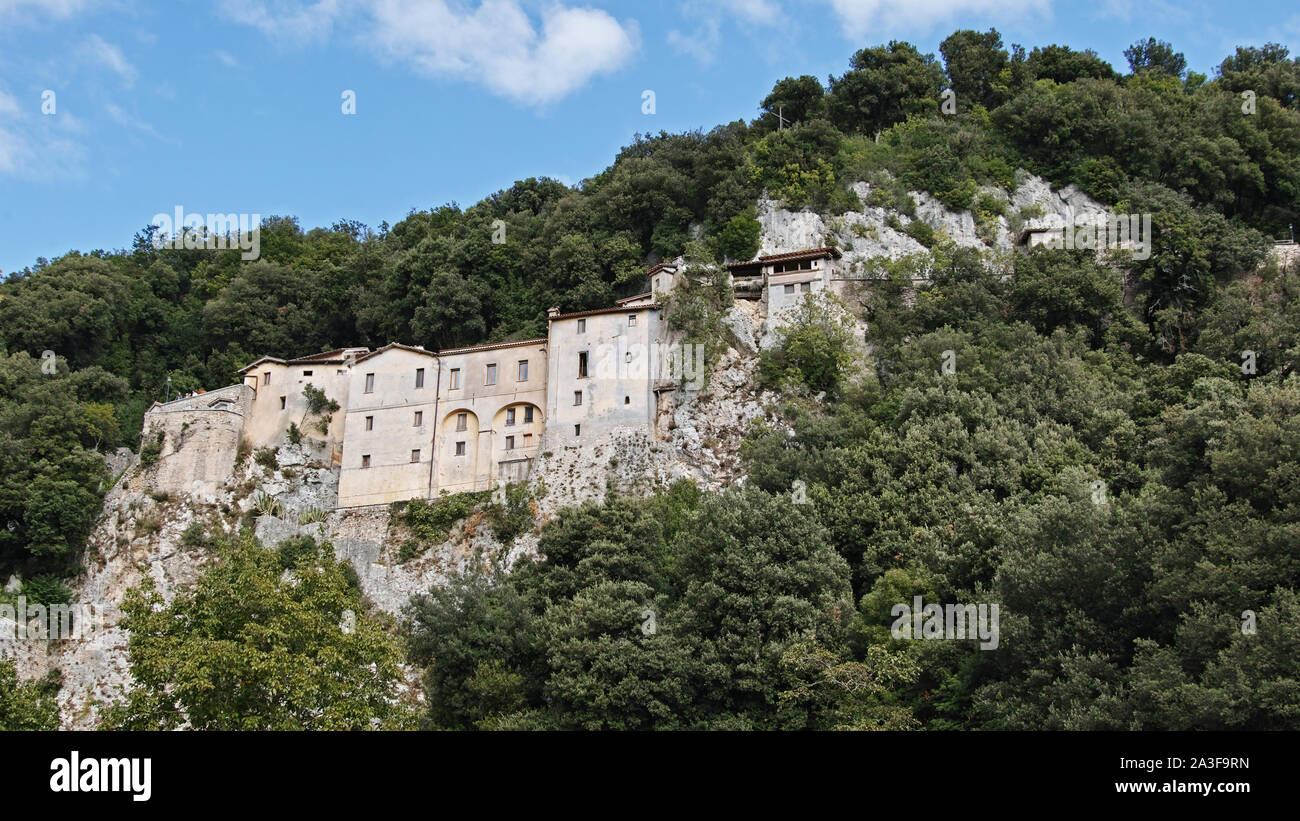 Greccio, der Schrein des st. Francis, heiliges Tal, Latina, Latium, Italien Stockfoto