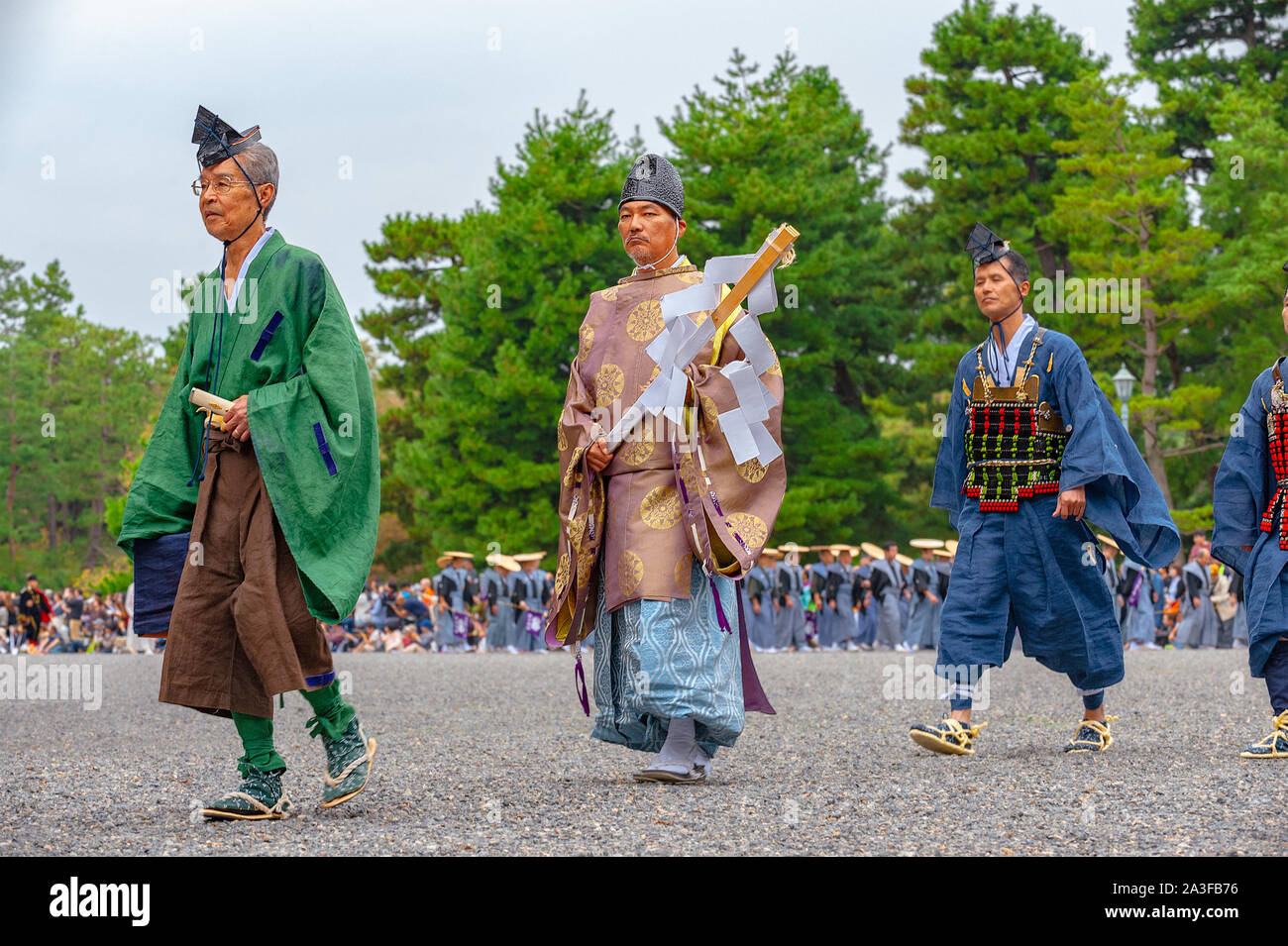 Kyoto, Japan - 22. Oktober 2016: Festival der Zeitalter, eine alte und authentische Kostüm Parade von anderen japanischen feudale Zeiten. Stockfoto