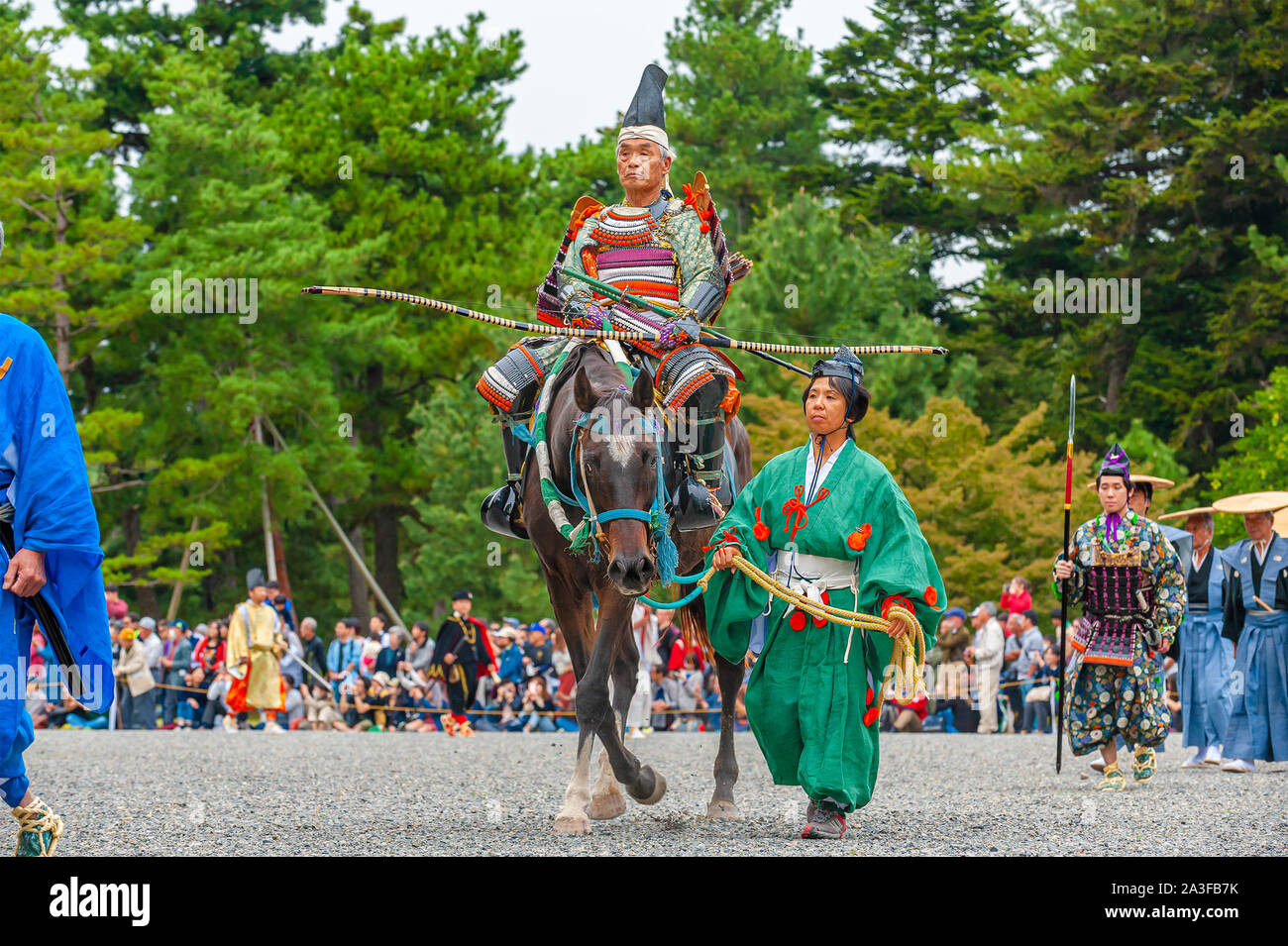 Kyoto, Japan - 22. Oktober 2016: Festival der Zeitalter, eine alte und authentische Kostüm Parade von anderen japanischen feudale Zeiten. Stockfoto