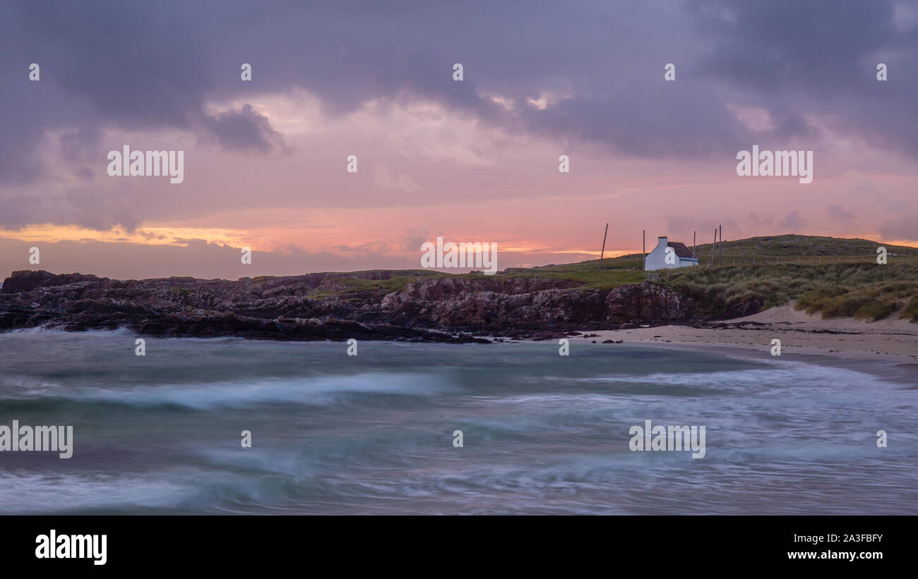 Assynt clachtoll Strand, Stockfoto