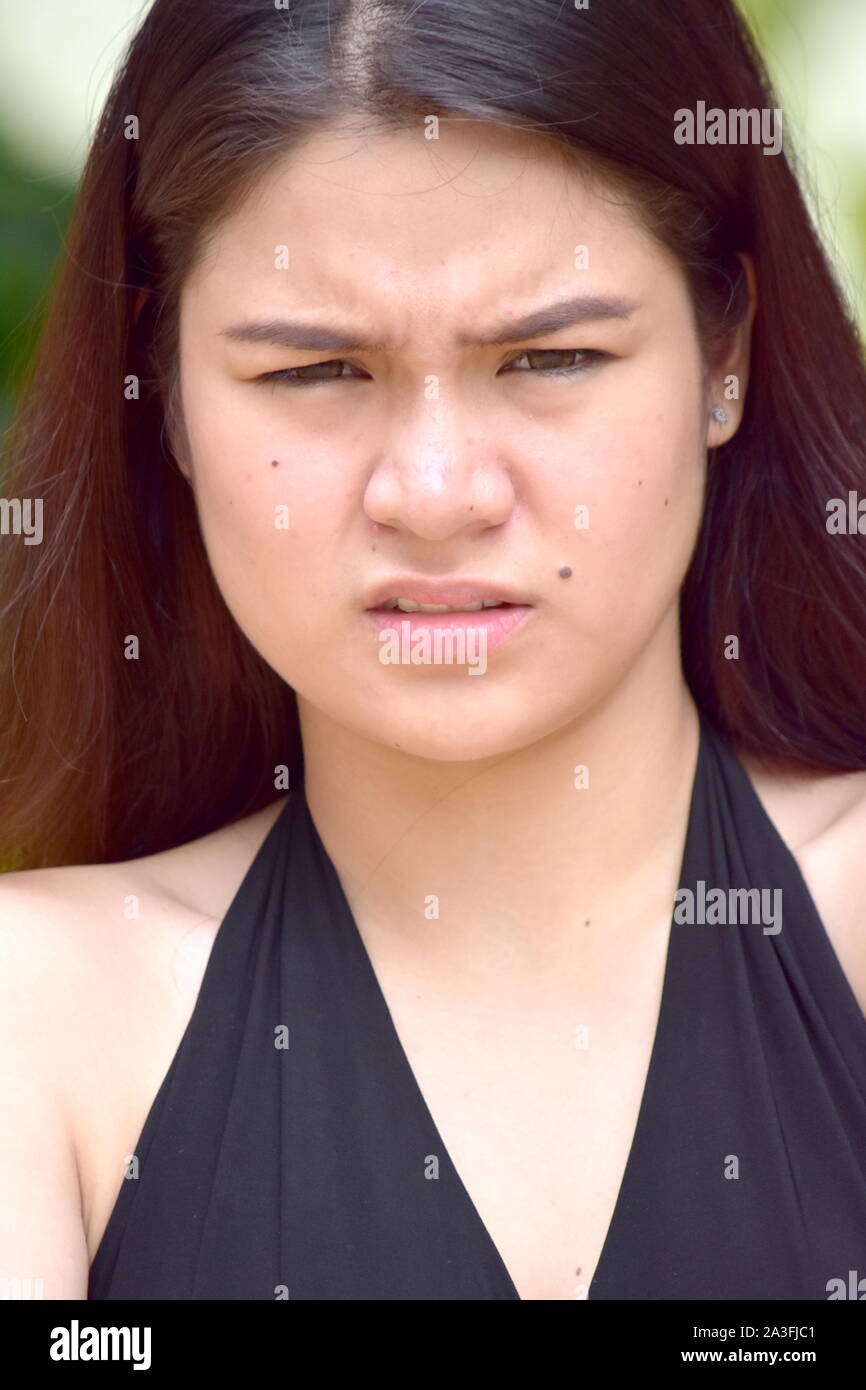 Eine Emotionslose weiblich Frau Stockfoto