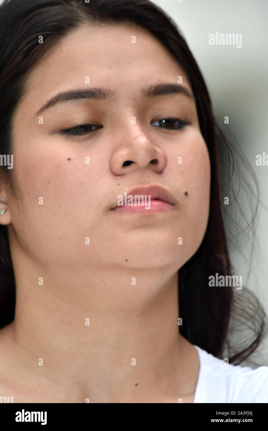 Eine Emotionslose weiblich Frau Stockfoto