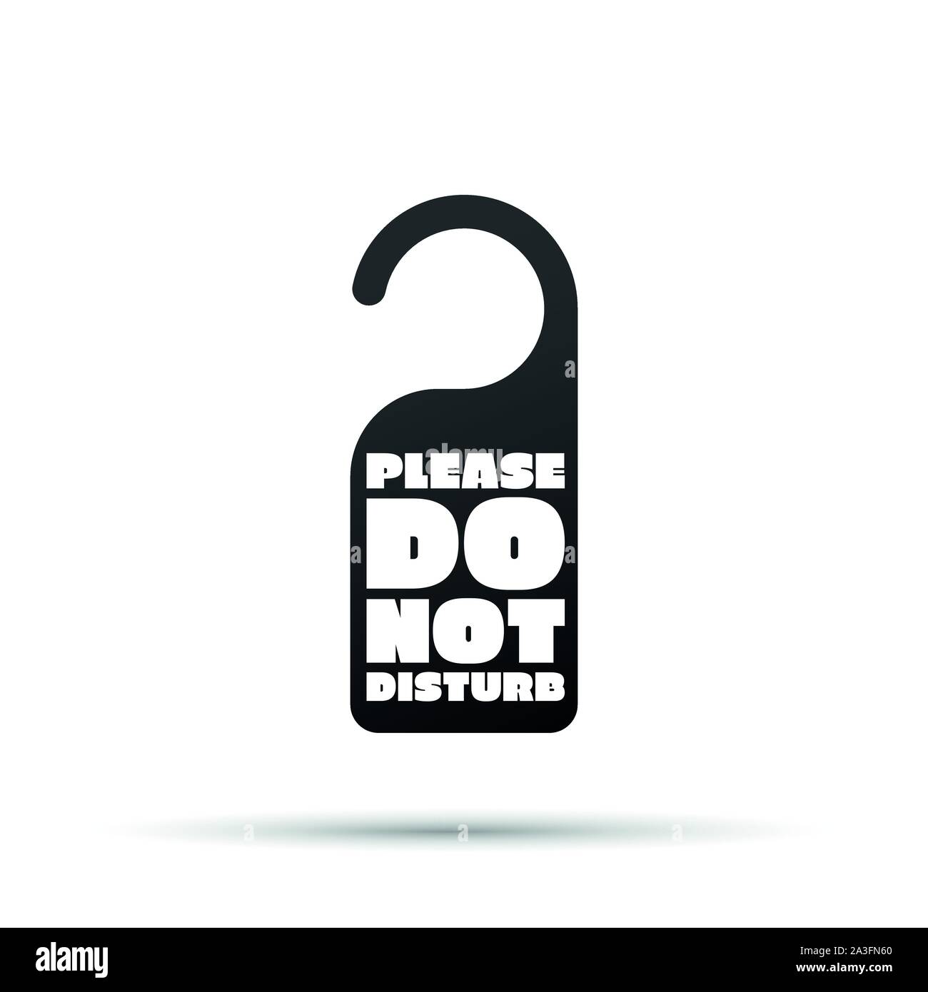 Das Black Hotel Schild Variablen, Meldungen - Bitte nicht Stören"-Schild. Vector lieferbar Abbildung. Stock Vektor