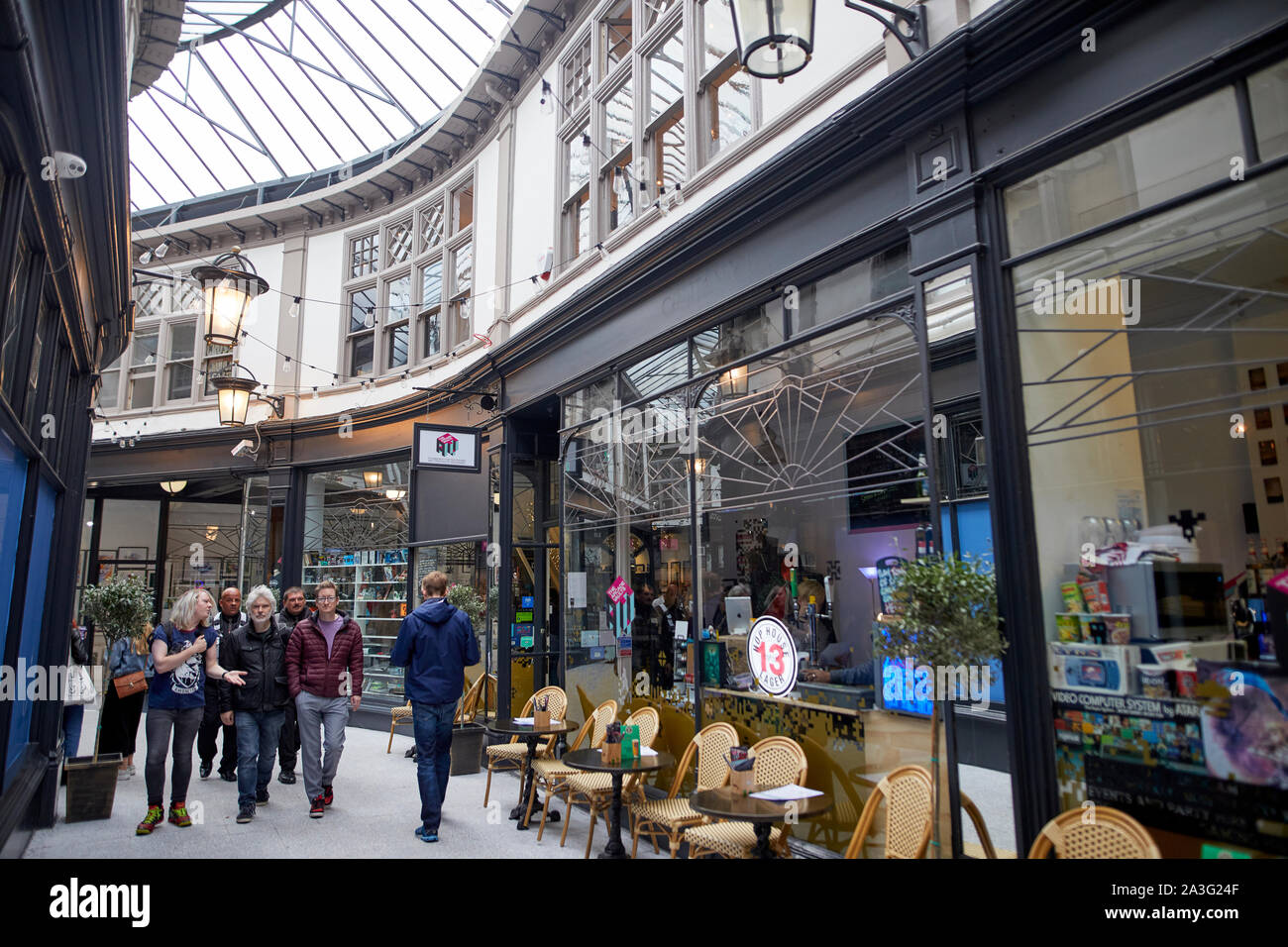 Cardiff Wales, Duke Street Arcade Stockfoto