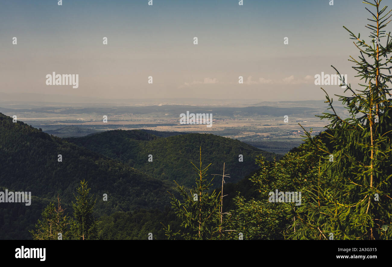 Malerische Panorama in den Karpaten, auf Transfagarasan Pass, Rumänien Stockfoto