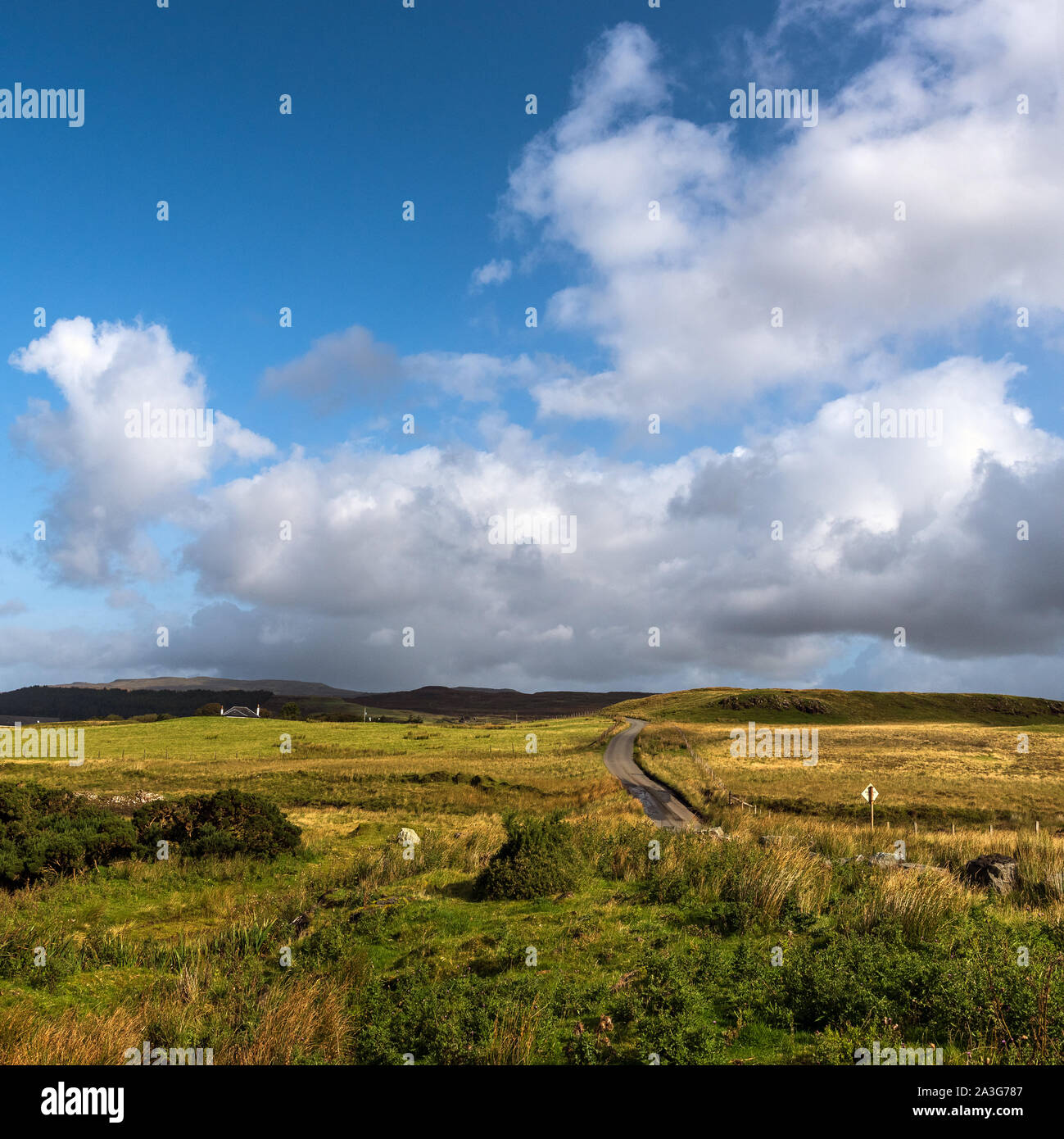 Die Straße nach Dunvegan auf der Insel Skye Stockfoto