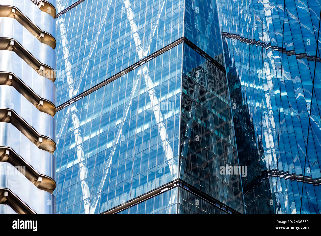 England, London, London, Muster von Skyscraper Bürogebäude Stockfoto