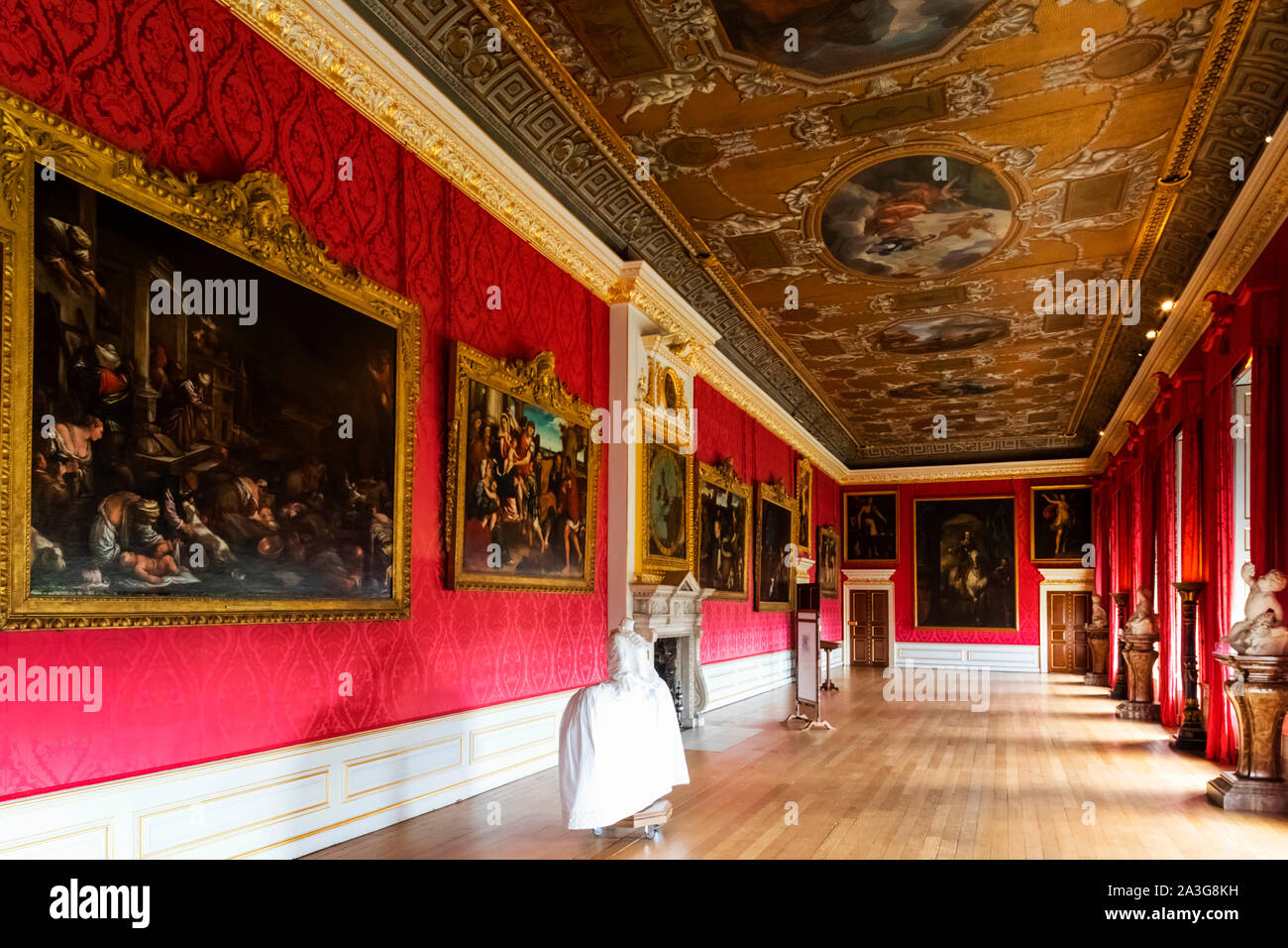 England, London, Kensington, Kensington Palace, Des Königs State Apartments, King's Galerie Stockfoto