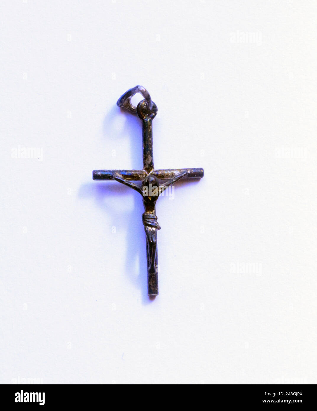 Alte Metall Kruzifix aus der Sammlung Stockfoto