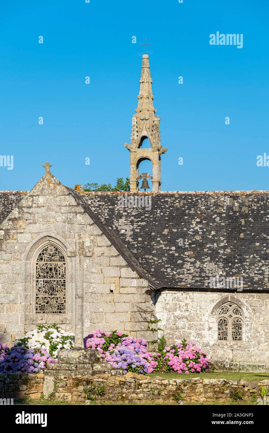 Frankreich, Finistere, Aven Land, Nevez, Notre-Dame-de-la-Clart? Kapelle oder Trois-Marie Kapelle (16. Jahrhundert) im Dorf Tremorvezen Stockfoto