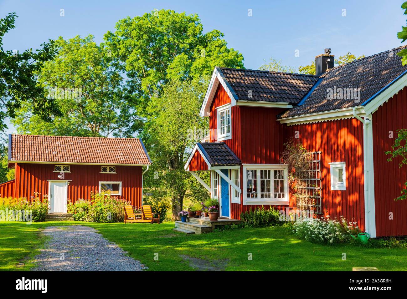 Schweden, Grafschaft Vastra Gotaland, Hokerum, Ulricehamn Weiler Stockfoto