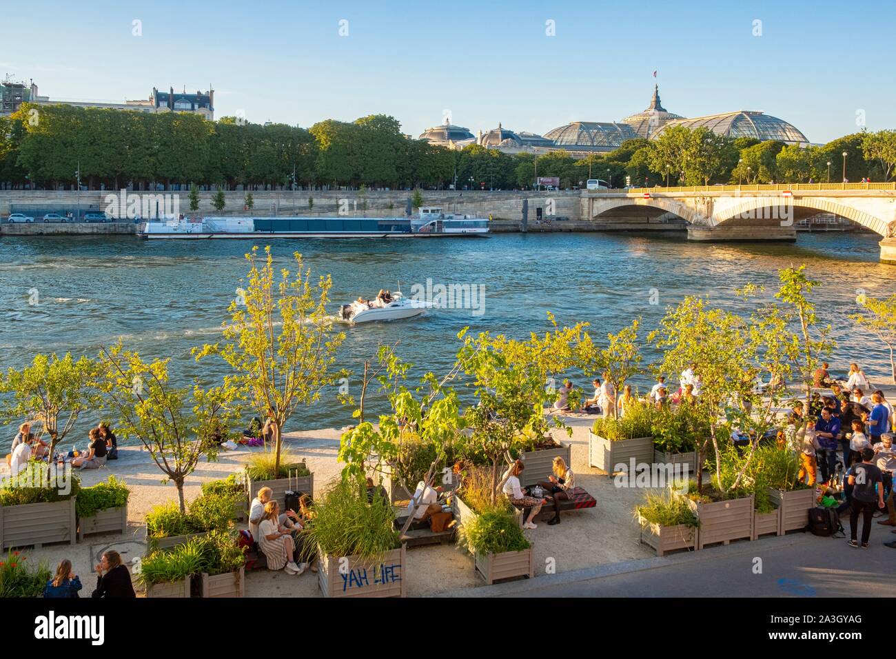 Frankreich, Paris, Bereich als Weltkulturerbe von der UNESCO, Les Nouvelles Berges Stockfoto
