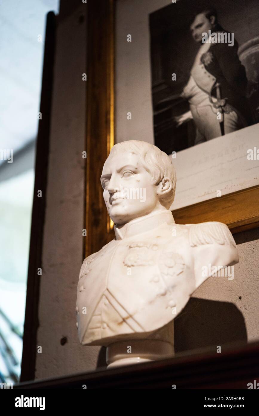 Frankreich, Haute Savoie, Lovagny, Montrottier Castel (13.-15. Jahrhundert), florimontane Akademie, die Sammlungen, Napoleon Bonaparte. Stockfoto