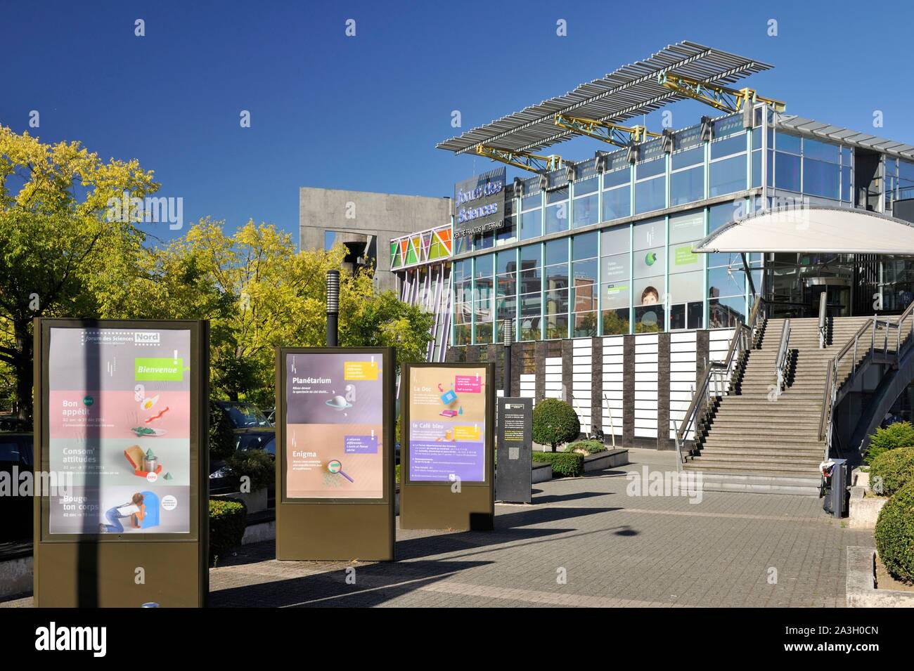 Frankreich, Nord, Villeneuve d'Ascq, Fran?ois Mitterrand Science Forum Stockfoto